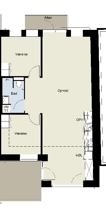 Lejlighed på 97 m2 i Odense C, Vesterbro 