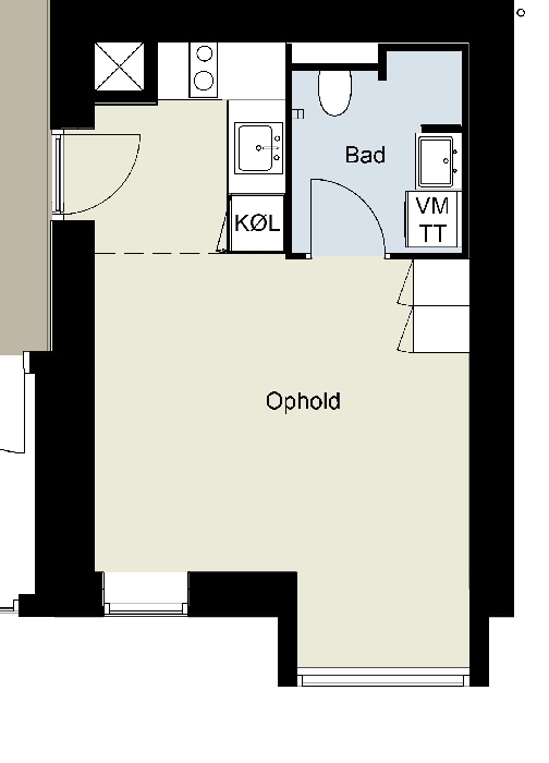 Lejlighed på 49 m2 i Odense C, Vesterbro 