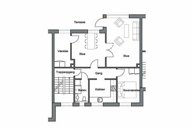 Lejlighed på 90 m2 i Odense C, Thurøgade 
