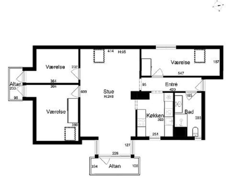 Lejlighed på 86 m2 i Odense V, Middelfartvej 