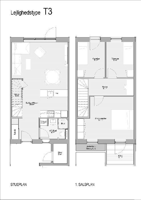 Lejlighed på 101 m2 i Årslev, Takvingen 