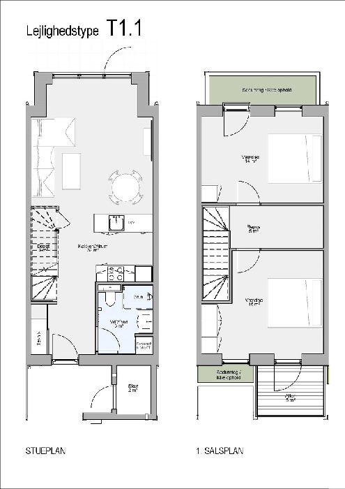 Lejlighed på 95 m2 i Årslev, Takvingen 