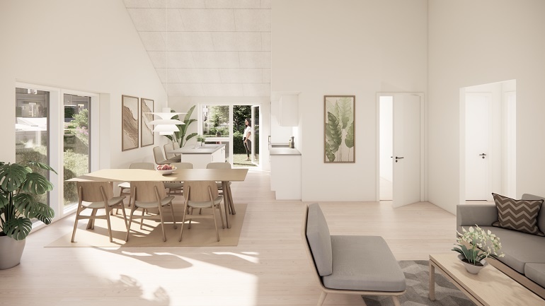 Lejlighed på 94 m2 i Årslev, Takvingen 