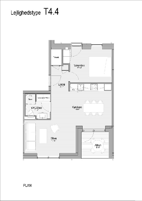 Lejlighed på 78 m2 i Årslev, Admiralen 