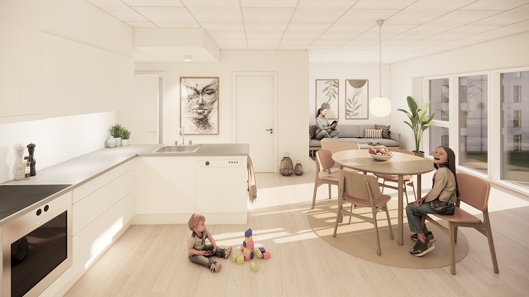 Lejlighed på 79 m2 i Årslev, Takvingen 