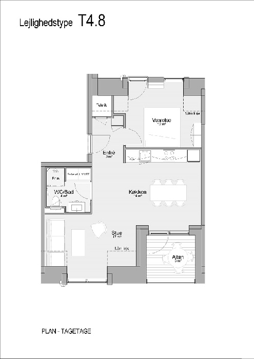 Lejlighed på 76 m2 i Årslev, Admiralen 