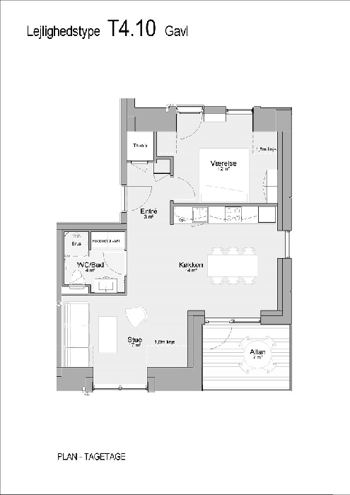 Lejlighed på 79 m2 i Årslev, Admiralen 
