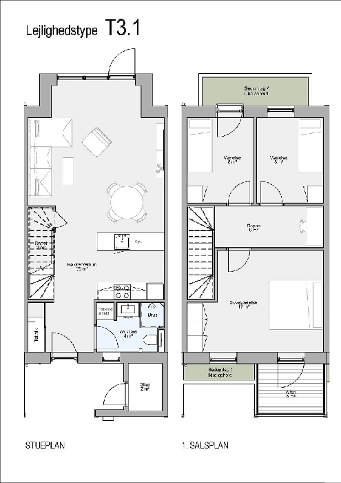 Lejlighed på 106 m2 i Årslev, Admiralen 