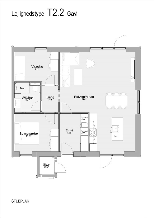 Lejlighed på 94 m2 i Årslev, Admiralen 
