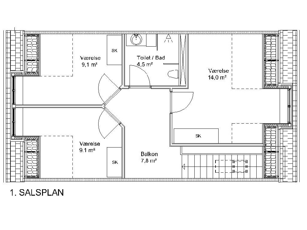 Lejlighed på 129 m2 i Odense SV, Sanderumvej 