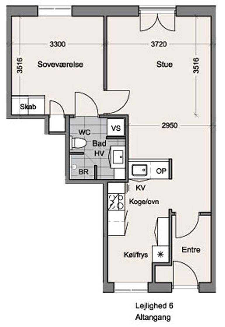 Lejlighed på 68 m2 i Odense C, Vindegade 